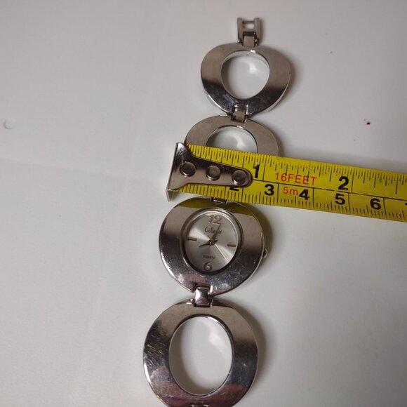 6.75 Inch Silver Tone Round Link Analog Watch - Picture 11 of 14